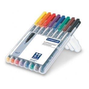 Alkoholos marker készlet, OHP, 0,6 mm, STAEDTLER "Lumocolor® 318 F", 8 különböző szín
