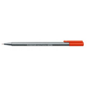 Tűfilc, 0,3 mm, STAEDTLER "Triplus 334", piros