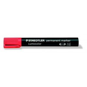 Alkoholos marker, 2-5 mm, vágott, STAEDTLER "Lumocolor® 350", piros