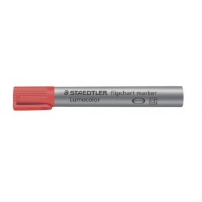 Flipchart marker, 2 mm, kúpos, STAEDTLER "Lumocolor 356", piros