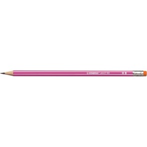 Grafitceruza radírral, HB, hatszögletű, STABILO "Pencil 160", rózsaszín