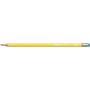 Grafitceruza radírral, HB, hatszögletű, STABILO "Pencil 160", sárga