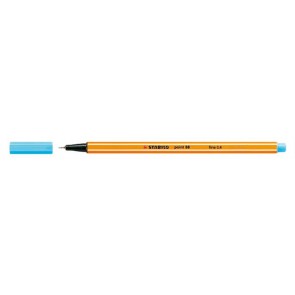 Tűfilc, 0,4 mm, STABILO "Point 88", azúrkék