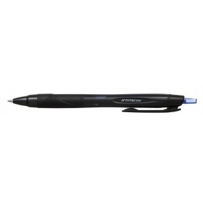 Golyóstoll, 0,35 mm, nyomógombos, fekete tolltest, UNI "SXN-157S Jetstream Sport", kék