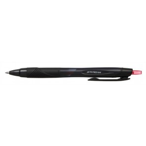 Golyóstoll, 0,35 mm, nyomógombos, fekete tolltest, UNI "SXN-157S Jetstream Sport", piros