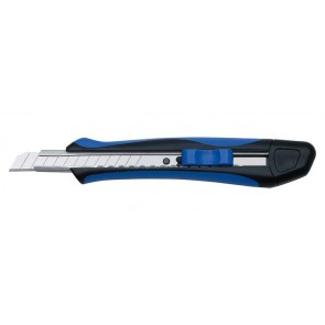 Univerzális kés, 9 mm, WEDO "Soft-cut", kék/fekete