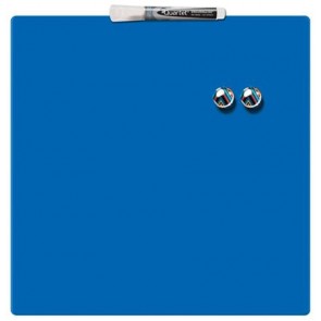Üzenőtábla, mágneses, írható, kék, 36x36 cm, NOBO/REXEL