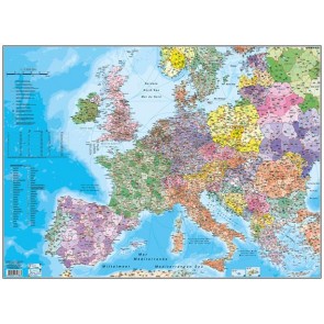 Könyökalátét, 66x45 cm, STIEFEL "Európa irányítószámos térképe"