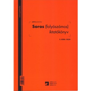 Nyomtatvány, soros (folyószámos) iktatókönyv, 100 lap, A4, álló, PÁTRIA "C.5230-152/A"